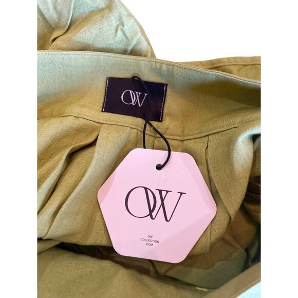 OW Collection Mira Boxy Vest & Pleats Skirt Set Moss Womens Size Small - Picture 10 of 12
